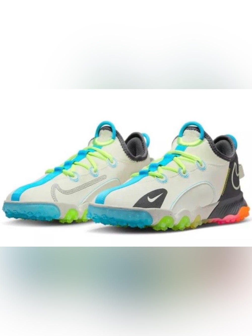 Nike Future Field "Sail/Sonic Yellow/Hyper Pink/Dark Grey" Boys' Football Cleat